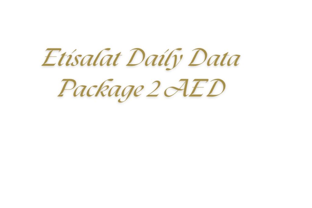 Etisalat Daily Data Package 2 AED