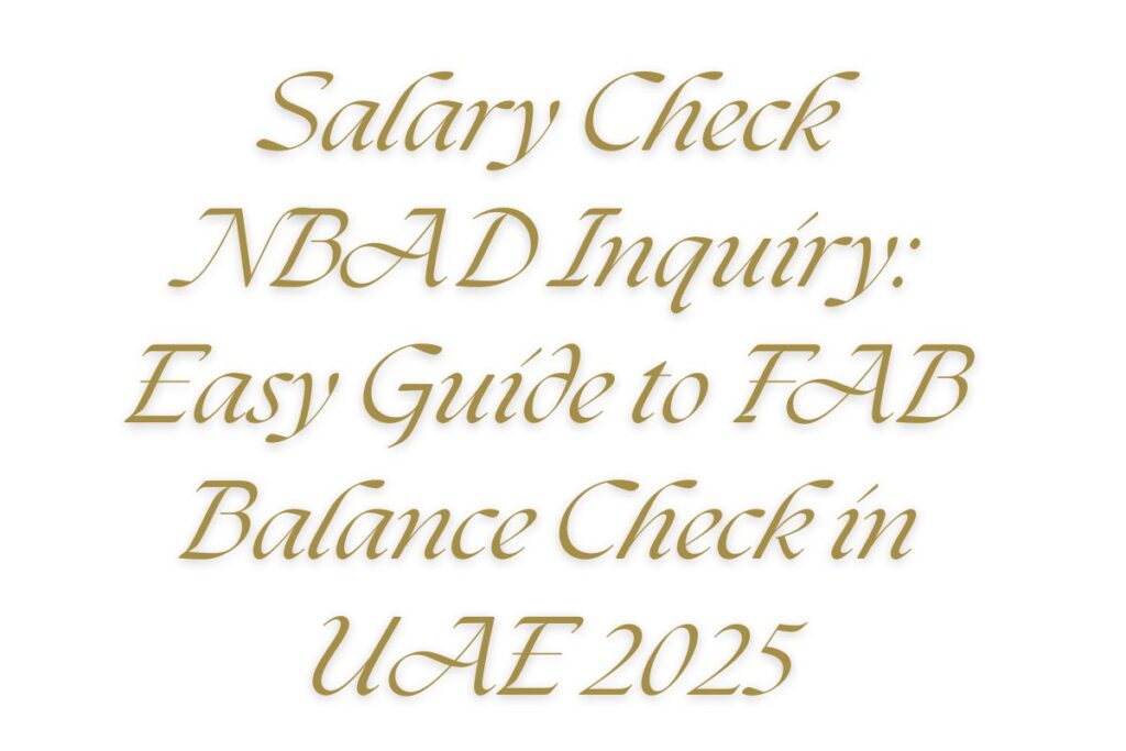 Salary Check NBAD Inquiry